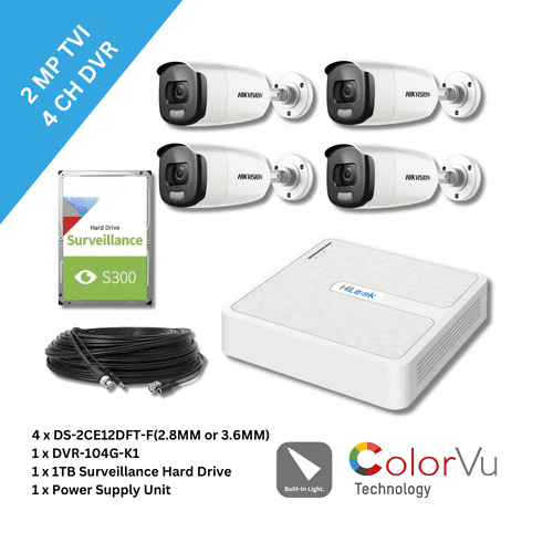 Cam analog 4K ColorVu PoC Bullet Hikvision ركاميرا كلر هيكفيجن انلوج كاميرا كلر في يو بوك بولت 4ك