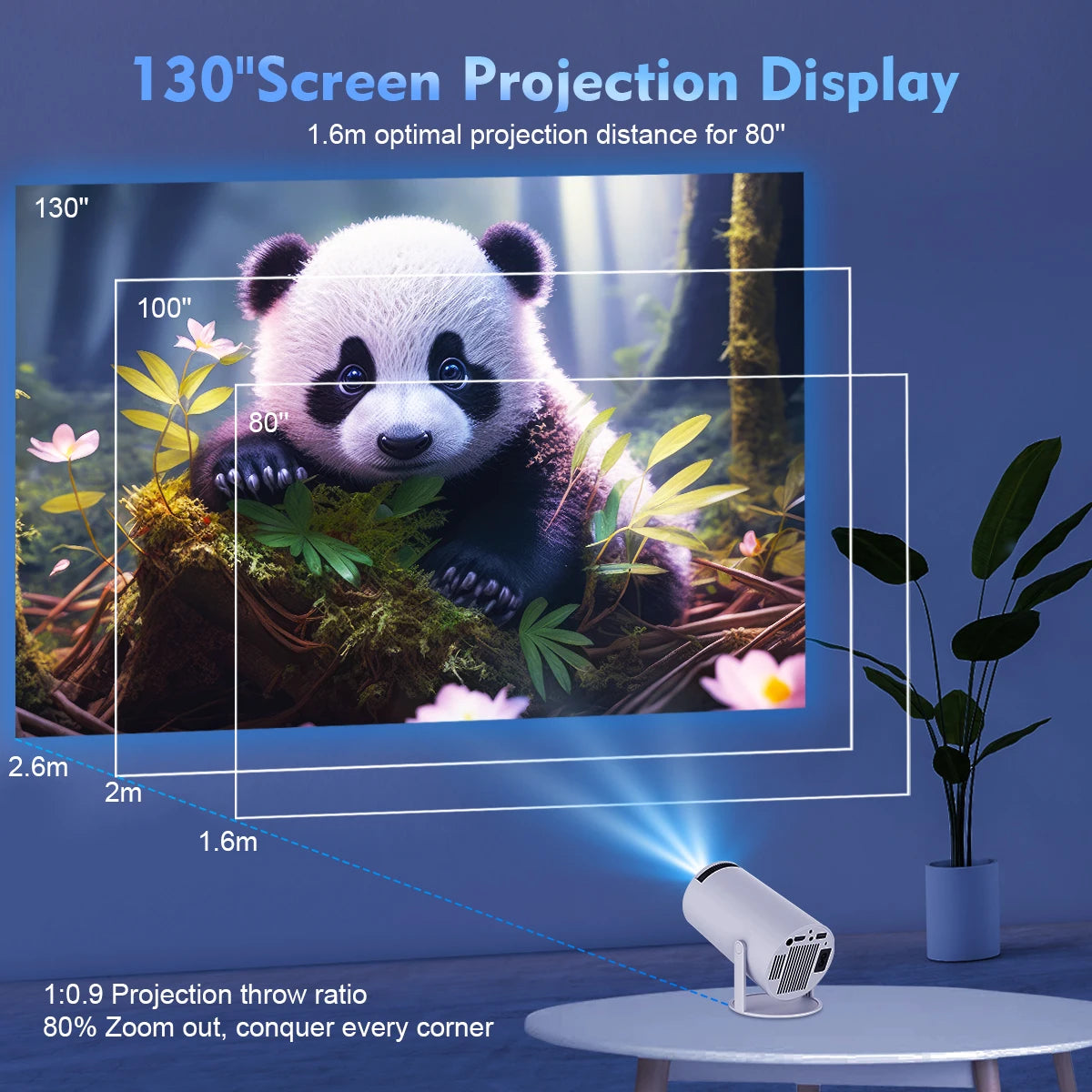 بروجيكتر 4K 260 انسي محمول مع نظام تشغيل اندرويد