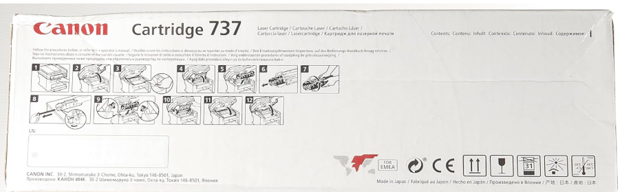 Canon Toner OR Black 737  علبة حبر أصلي