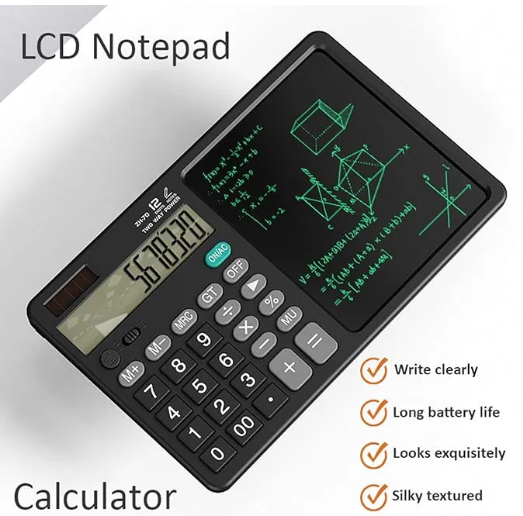 LCD آلة حاسبة كبيرة مع لوح كتابة