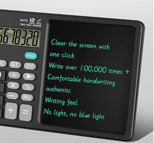 LCD آلة حاسبة كبيرة مع لوح كتابة