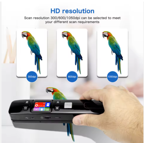 A4 ماسح ضوئي متنقل بالشحن الكهربائي USB