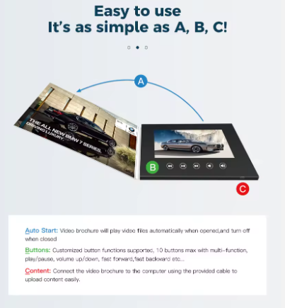 LCD كتالوج الفيديو  الذكي