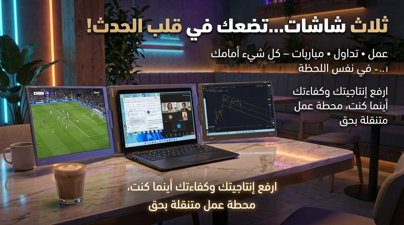 الشاشات المتعددة المحمولة موسع شاشة الابتوب