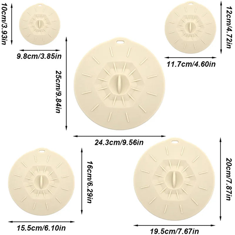 غطاء حفظ الطعام ومضادة للانسكاب وللمايكرويف من السيلكون صديقة للبيئة