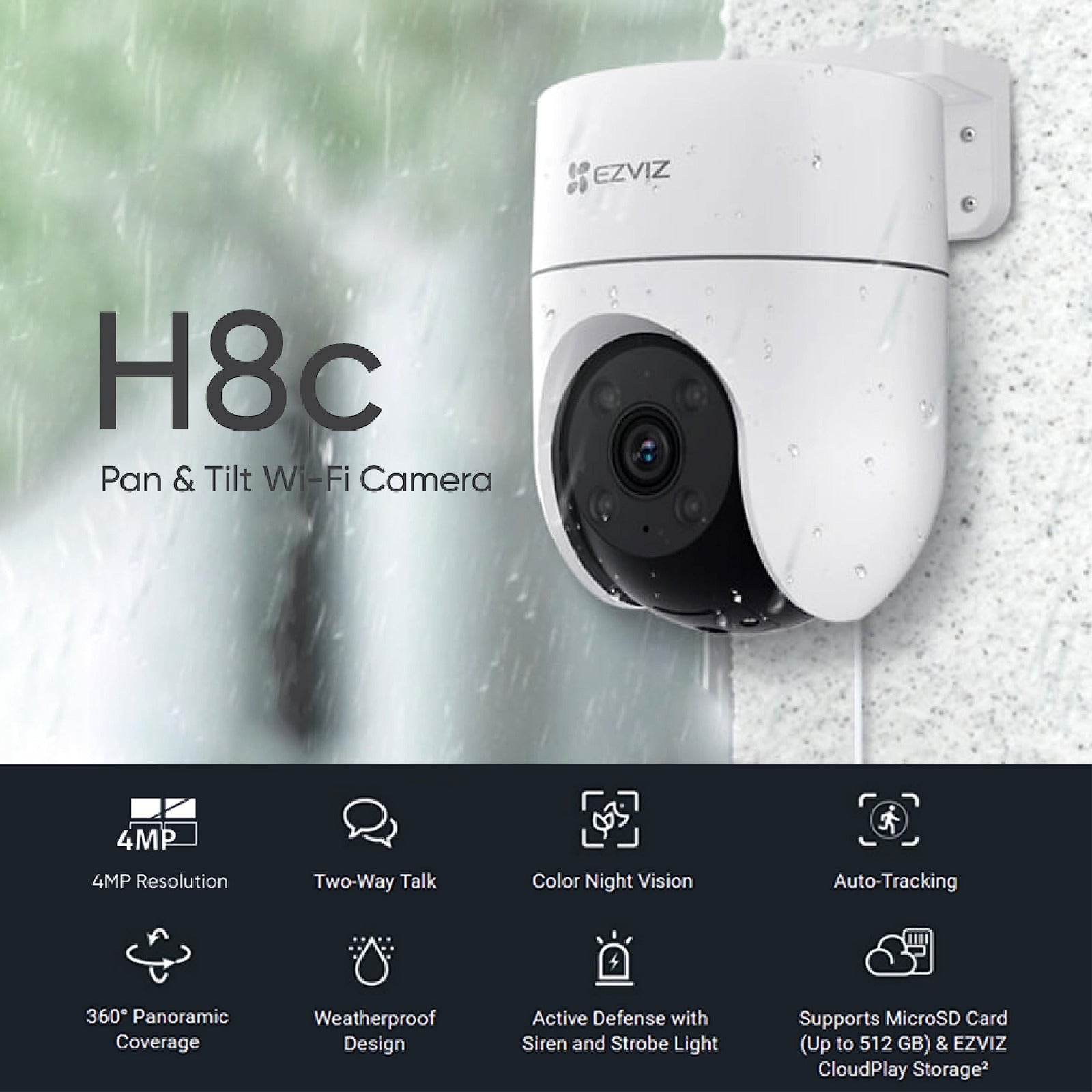 Cam H8c 4MP EZVIZ Outdoor  كاميرا خارجية إزفايز