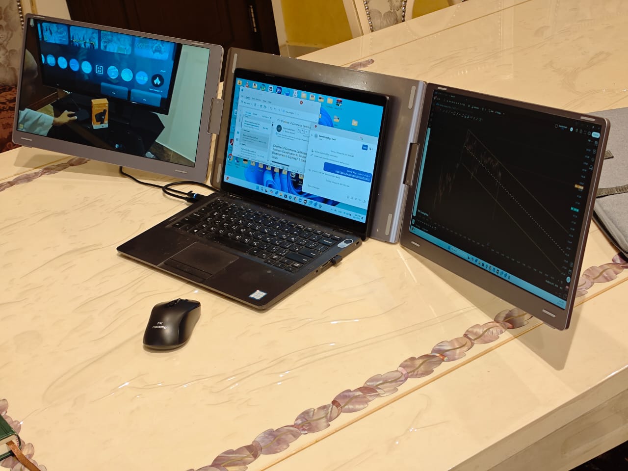 الشاشات المتعددة المحمولة موسع شاشة الابتوب